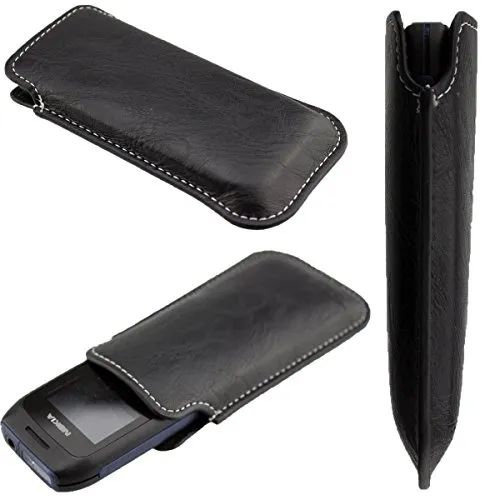 caseroxx Business-Line Nokia 1616 custodia nera ecopelle