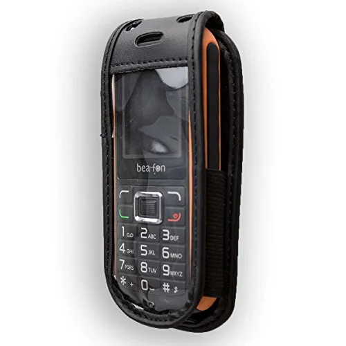 caseroxx Marsupio AL550 con Clip Pelle Nera con Finestra