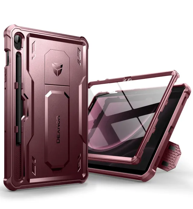 Dexnor Galaxy Tab S9 FE 10.9 cover rossa con stand penna