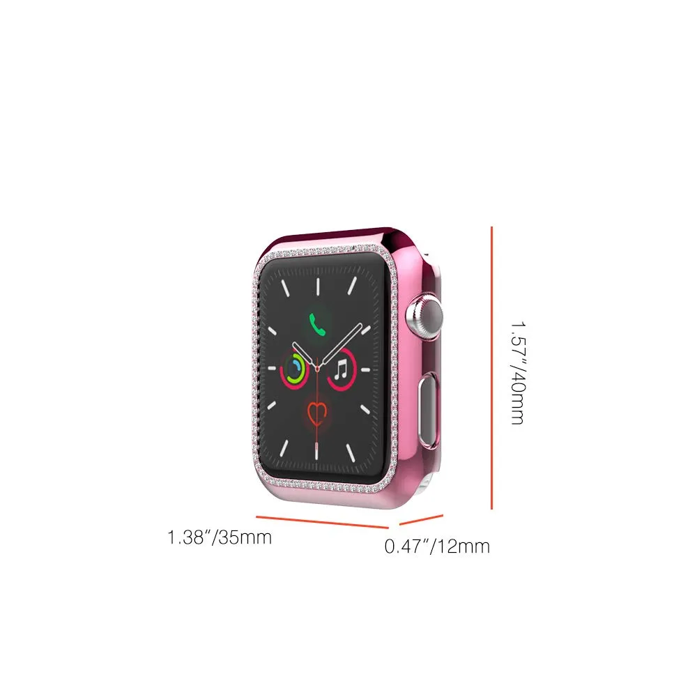 MoKo iWatch 38mm cover rosa rosso 2 pezzi brillanti