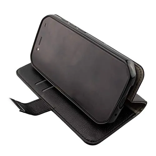 caseroxx Cat S42 S42 H+ custodia portafoglio nera