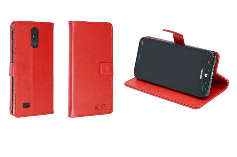 caseroxx Bookstyle Brondi Amico Vero 4G custodia rossa