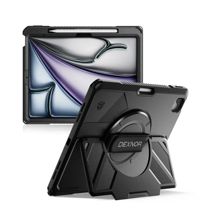 Dexnor iPad Air 13 M4 2026 custodia nera rugged