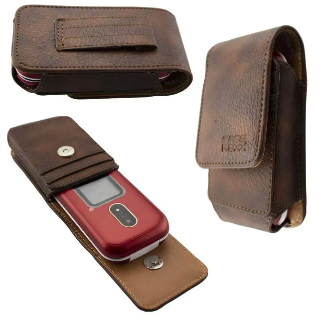 caseroxx per Doro 6060 6061 Leva E30 borsello pelle marrone