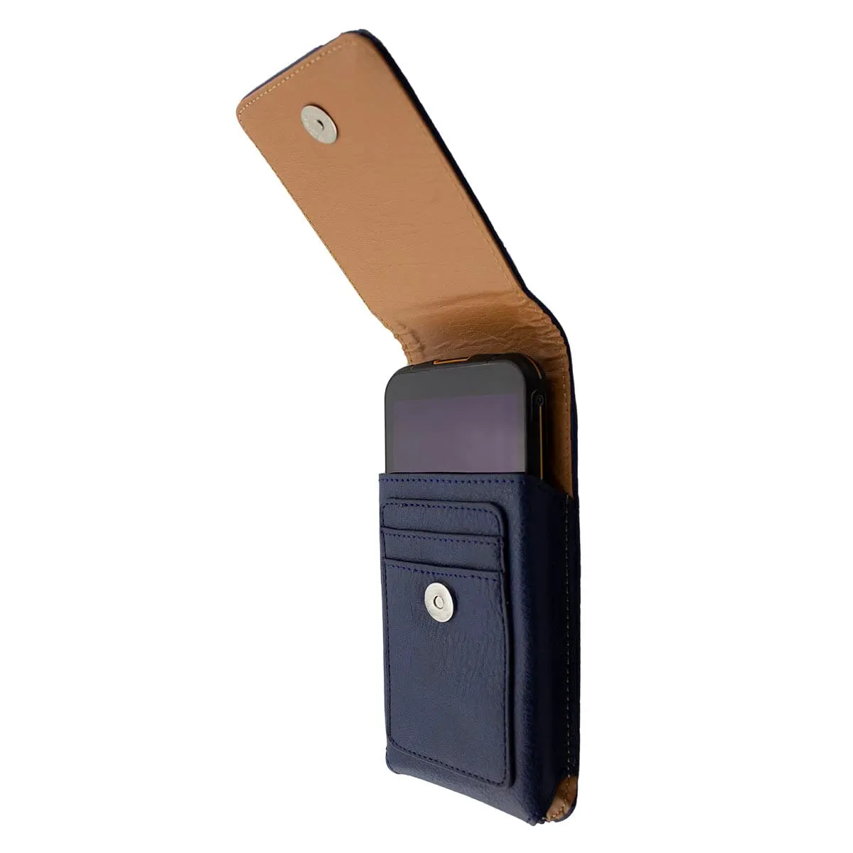 caseroxx Blackview BV4800 fondina cintura blu ecopelle girevole