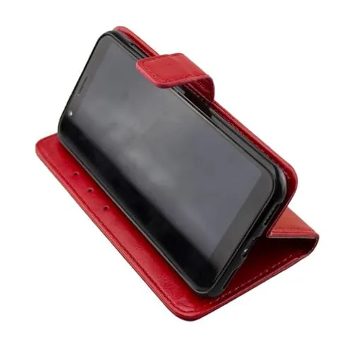 caseroxx Bookstyle Gigaset GS185 custodia a libro rossa pelle