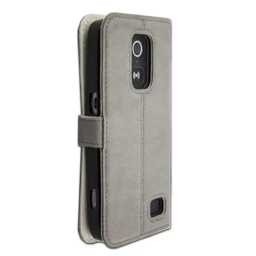 caseroxx Bookstyle Doro 8030/8031 custodia pelle grigia