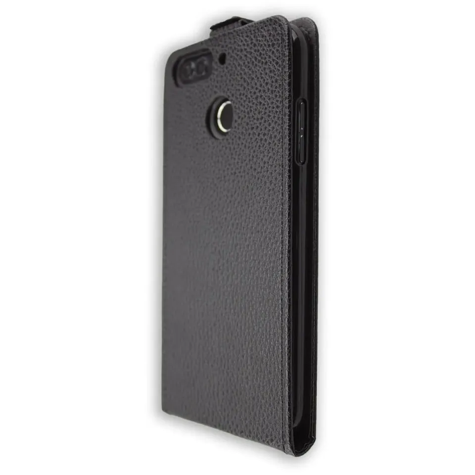 caseroxx Flip Cover Bush Spira D5 5.5 custodia nero magnetica