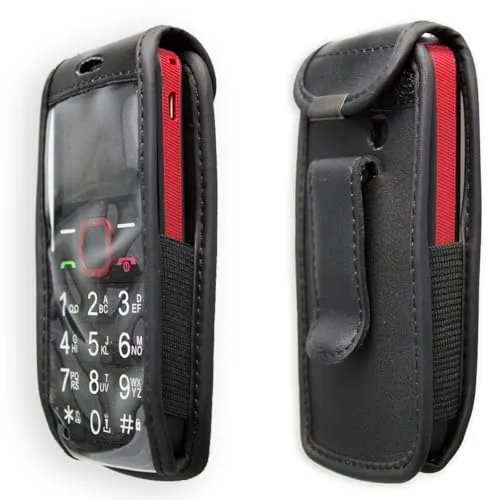 caseroxx AEG Voxtel M311 fondina con clip vera pelle nero