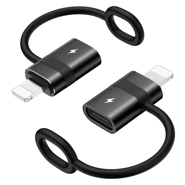 MoKo USB-C Lightning Adattatore Nero 36W 2 pezzi