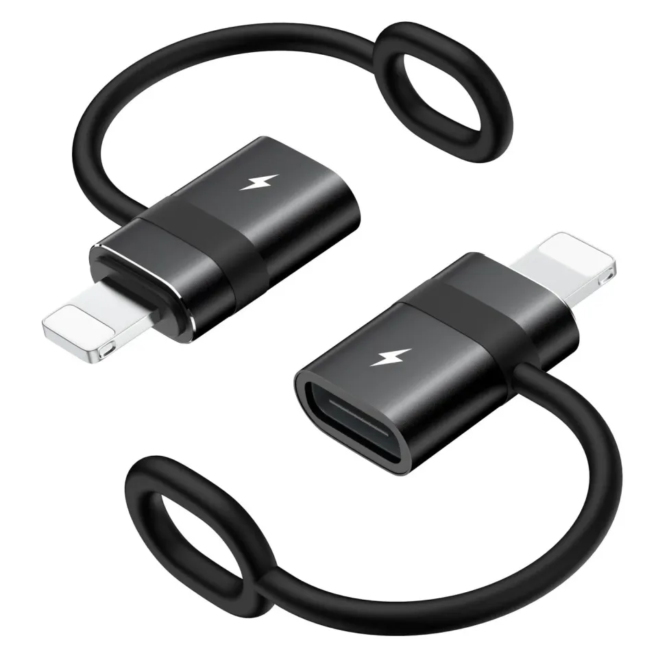 MoKo USB-C Lightning Adattatore Nero 36W 2 pezzi