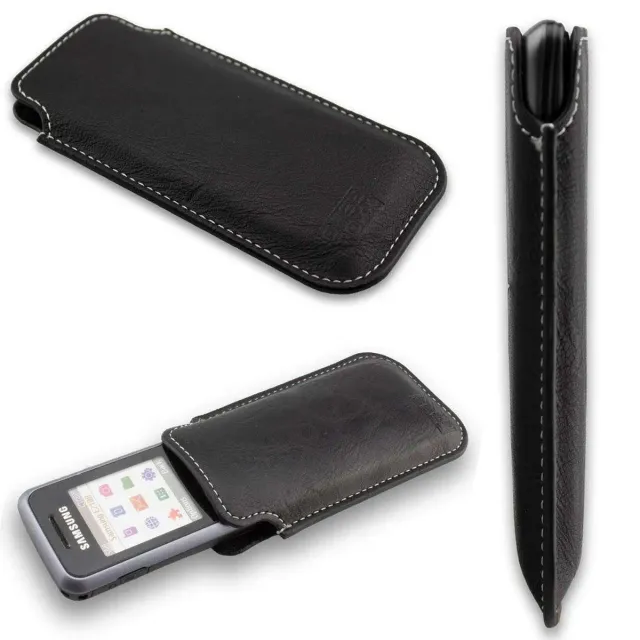 caseroxx Business-Line E2100 custodia tasca nera ecopelle