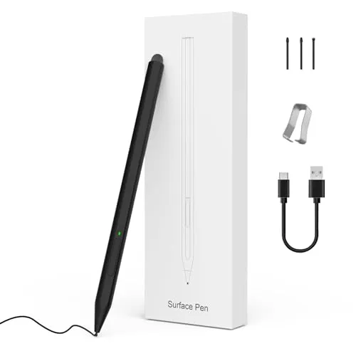 MoKo Penna stilo Surface Pro ricaricabile nera 4096 livelli