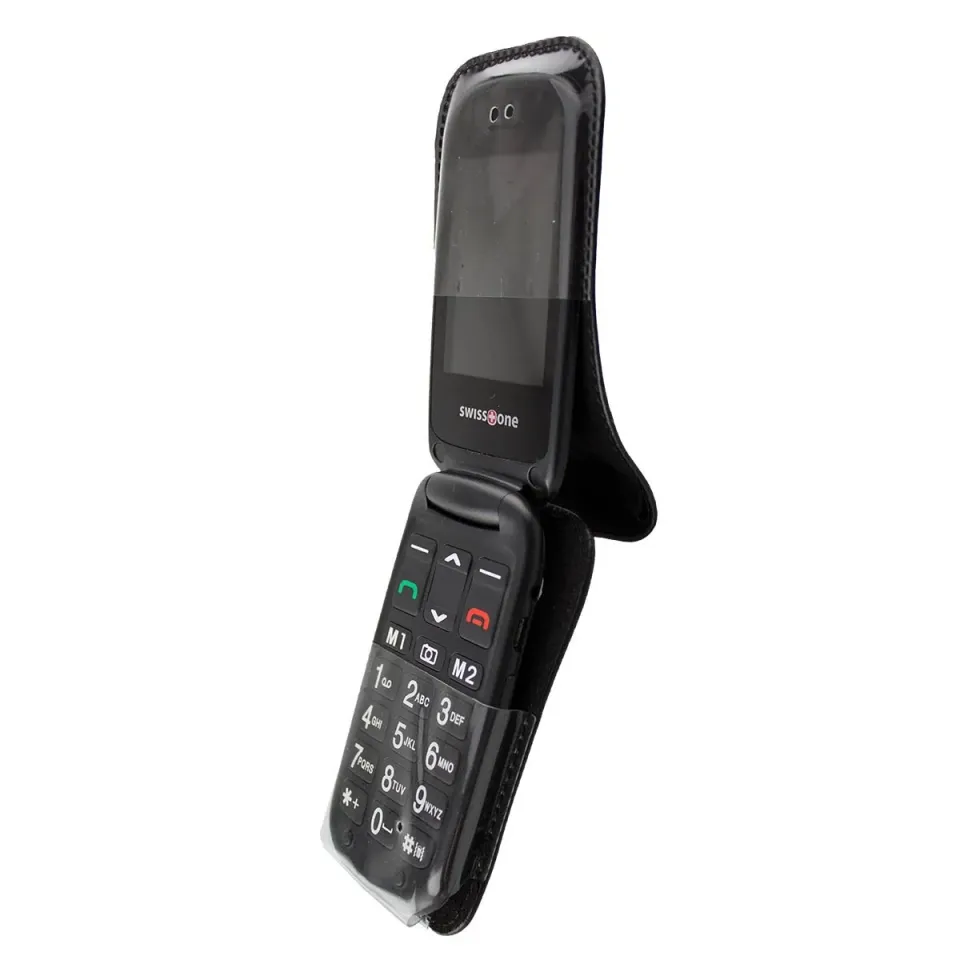 caseroxx Komu C2 fondina con clip vera pelle nero