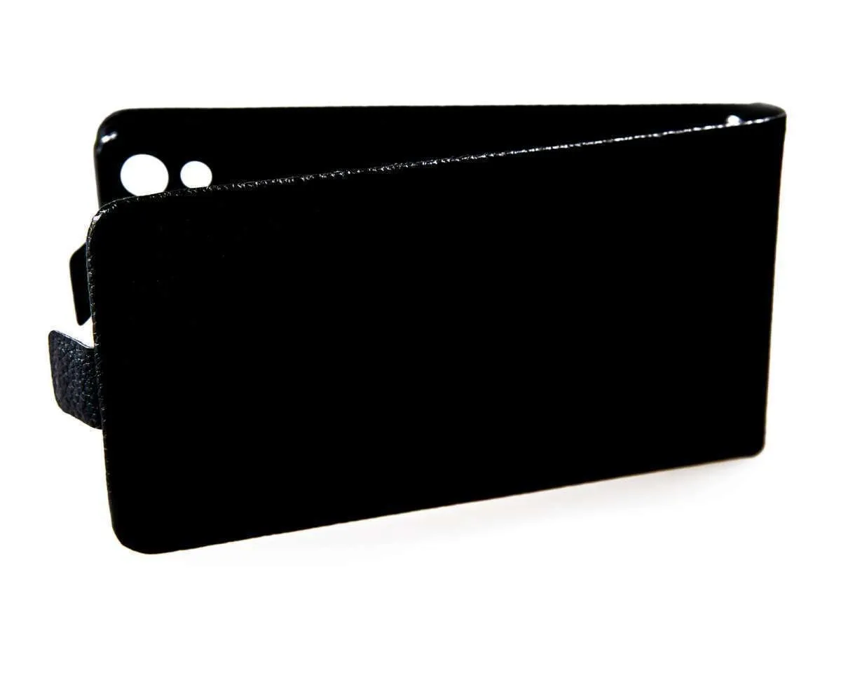caseroxx Flip cover Archos 50 Oxygen Plus nera finta pelle