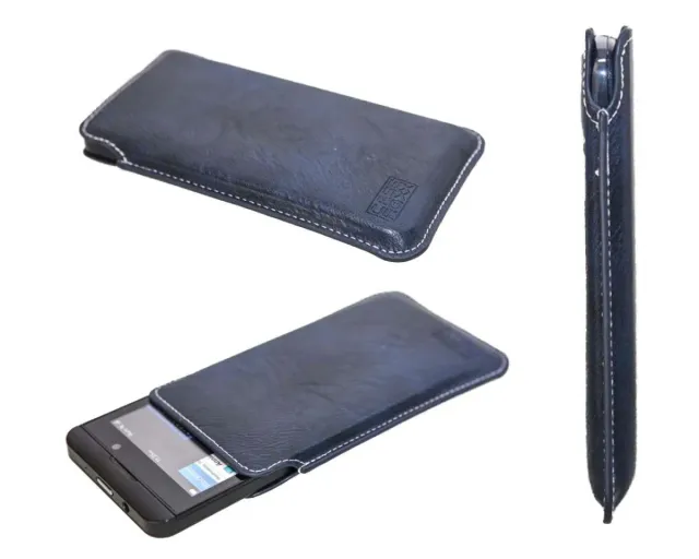 caseroxx Business-Line BlackBerry Z10 custodia tasca azzurra pelle
