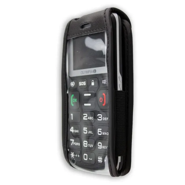 caseroxx Olympia 2204 Bravo custodia cintura pelle nera finestra