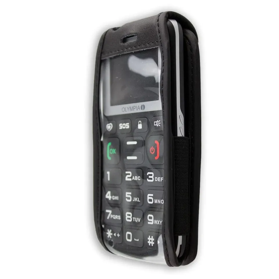 caseroxx Olympia 2204 Bravo custodia cintura pelle nera finestra