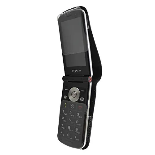 caseroxx Touchsmart V188 custodia cintura pelle nera finestra