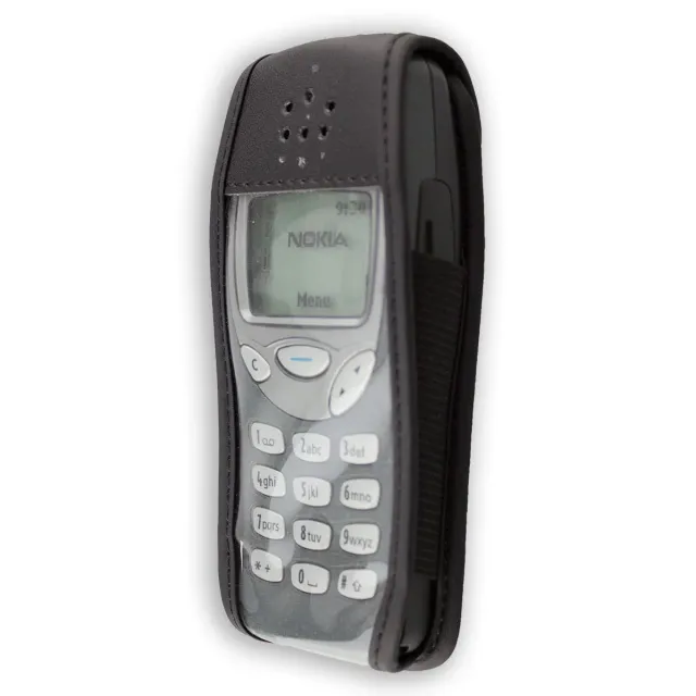 caseroxx Borsello Nokia 3210 vera pelle nero cintura