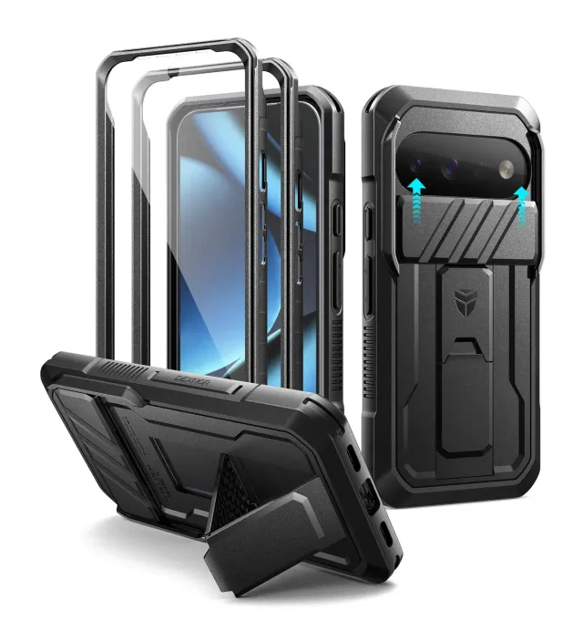 Dexnor cover Pixel 11 Pro nera antishock con cavalletto