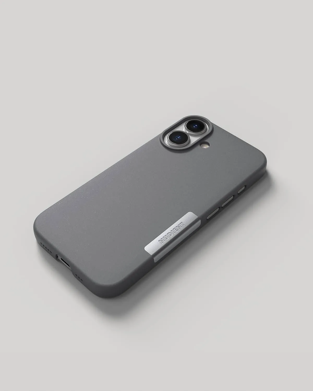 Nudient Thin Case iPhone 17 custodia Ash Grey senza MagSafe