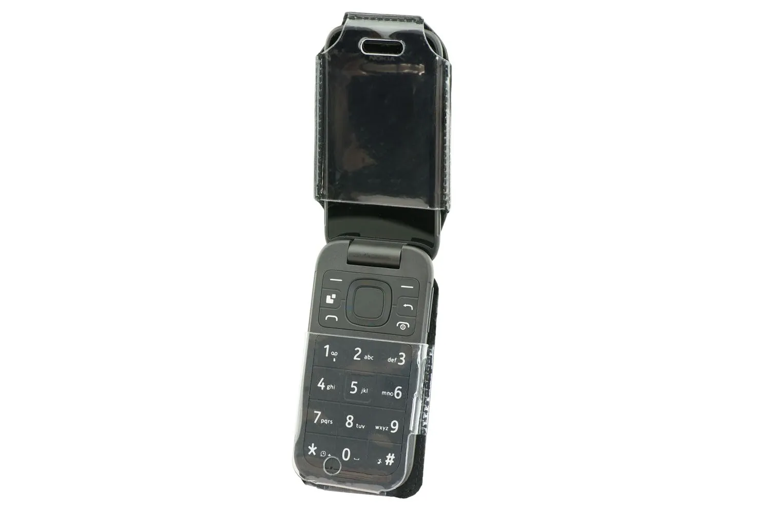 caseroxx Nokia 2660 Flip Borsa Pelle Nera Cintura