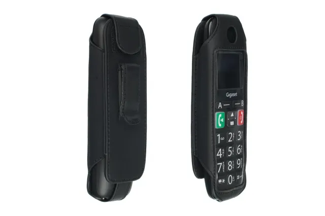 caseroxx Borsello Pelle Gigaset E290 Nero cintura